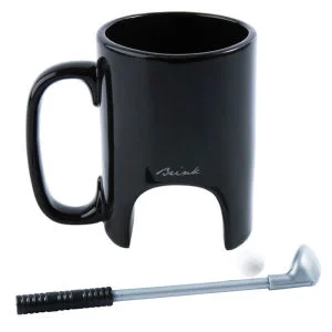 Golf Tasse mit Loch - Schwarz Bild 1
