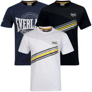 Everlast Men's 3-Pack Graphic T-Shirts - White/Black/Navy - S - White/Black/Navy Bild 1