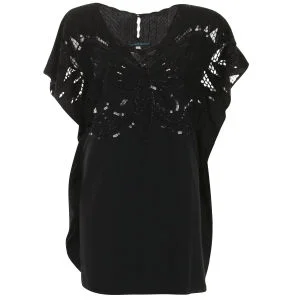 Sugarhill Boutique Woman's Sequinned Batwing Butterfly Dress - Black - 8 - Schwarz Bild 1