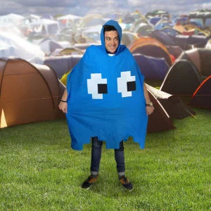 Retro Arcade Poncho Blue Bild 1