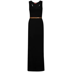 Influence Women's Racer Back Maxi Dress with Belt - Black - S-M - Schwarz Bild 1