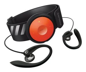 Philips GoGEAR FitDot 4GB MP3 Player - Schwarz/Orange Bild 1