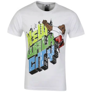 adidas Men's New Walk City T-Shirt - White/Slime - XS - White/Slime Bild 1
