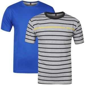 Slazenger Men's 2 Pack T-Shirts - Blue/Grey/Charcoal - S - Blue/grey/charcoal Bild 1