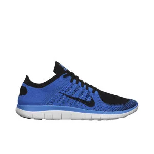 Nike Männer Free 4.0 Flyknit Natural Laufschuhe - Schwarz/Weiß - 8 - Black/Blue Bild 1