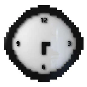 Verpixelte Wand Uhr Bild 1
