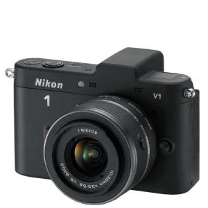 Nikon 1 V1 Compact System Camera with 10-30mm Lens Kit - Black (10.1MP) 3 Inch LCD Bild 1