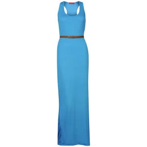 Influence Women's Racer Back Maxi Dress with Belt - Turquoise - S-M - Türkis Bild 1