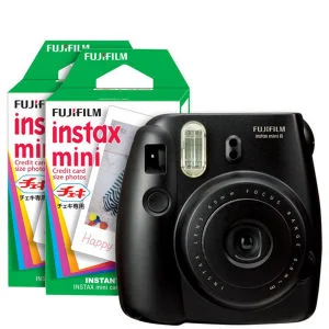 Fujifilm Instax Mini 8 Instant Photo Camera Bundle with 40 Photo Film Pack - Black Bild 1