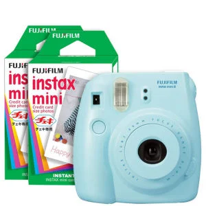 Fujifilm Instax Mini 8 Instant Photo Camera Bundle with 40 Photo Film Pack - Blue Bild 1