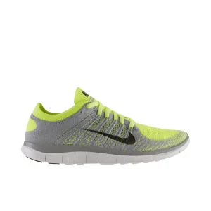 Nike Männer Free 4.0 Flyknit Natural Laufschuhe - Wolf grau/Blau - 8 - Grey/Green Bild 1