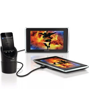 Philips PV9002i/12 In-Car doppelter 9 Zoll tragbarer Video Player für iPod / iPhone / iPad Bild 1