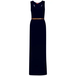 Influence Women's Racer Back Maxi Dress with Belt - Navy - S-M - Marineblau Bild 1