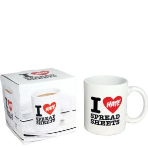 "I Hate Spreadsheets" Tasse Bild 1