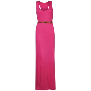 Influence Women's Racer Back Maxi Dress with Belt - Hot Pink - S-M - Hot Pink Bild 1