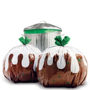 Christmas Pudding Bin Bags Bild 1