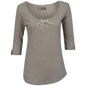 Brave Soul Women's Aisha Tie Top - Pebble - S - Steingrau Bild 1