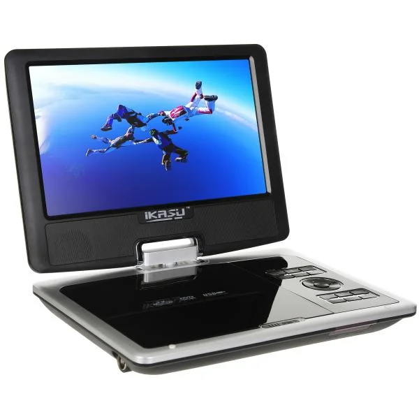 iKasu 9 Inch Portable DVD Player with Freeview and Rotating Screen - Silver Bild 1