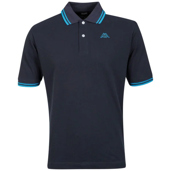 Kappa Herren Lamot Polo - Navy/Turquoise - M - Navy/Turquoise Bild 1