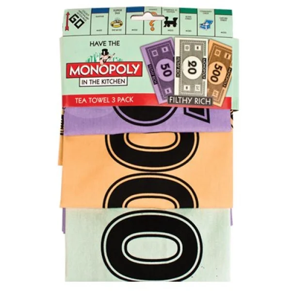 Monopoly Geschirrtuch - 3 Stück Bild 1