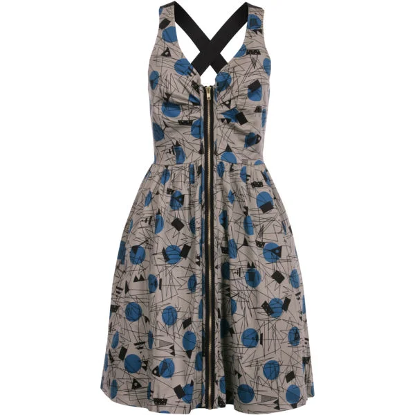 Numph Women's Fiona Zip Dress - Medium Grey - XS - Grau Bild 1