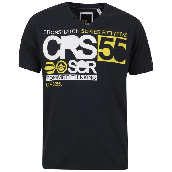 Crosshatch Men's New Bumbles V-Neck T-Shirt - Ink - S - ink Bild 1