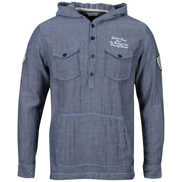 Brave Soul Herren Coleridge Kapuzenshirt - Denim - S - Denim Bild 1