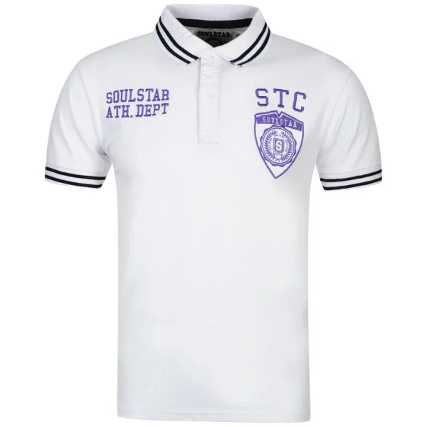 Soul Star Men's Grad Polo Shirt - White - S - Weiß Bild 1
