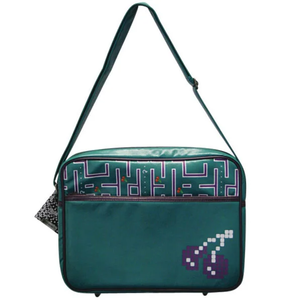Joystick Junkies: Green and Purple Pixel Cherry Flight Bag 13.4 Inch Bild 1