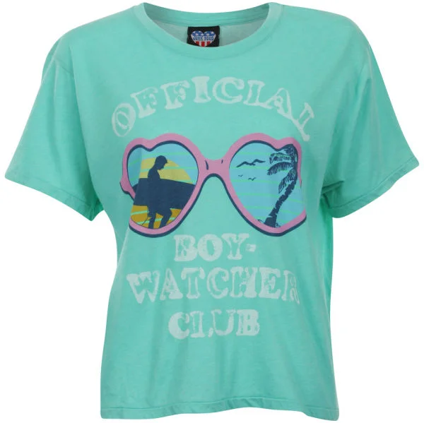 Junk Food Women's Boy Watcher Crop T-Shirt - Seafoam - S - Blau Bild 1