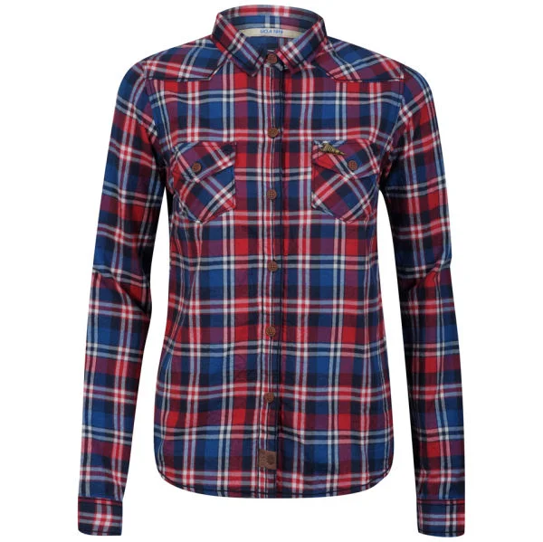 UCLA Women's Sutton Check Shirt - Red/Black - S - Rot Bild 1