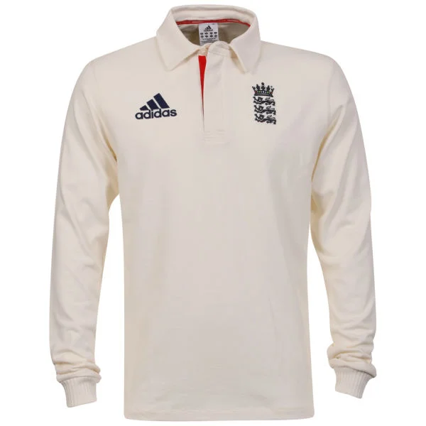 adidas Men's England 3 Lions Long Sleeved Polo - White - 36/38 - Weiß Bild 1