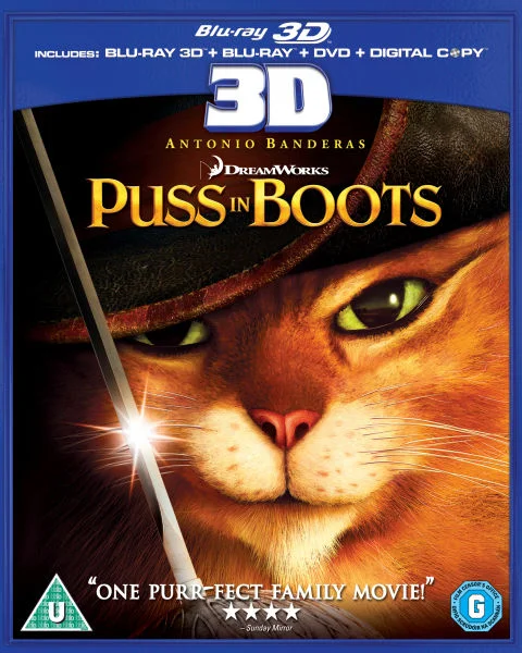 Der gestiefelte Kater 3D (3D Blu-ray, 2D Blu-Ray, DVD und Digital Copy) Bild 1