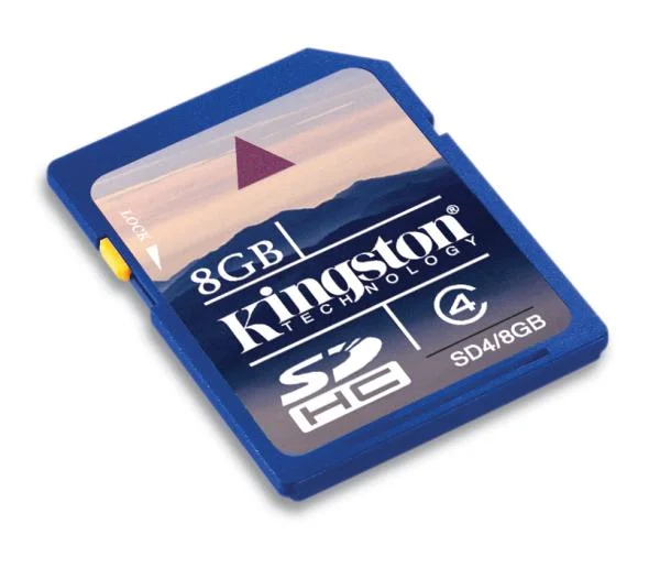 Kingston 8GB SDHC Card - Class 4 (SD4/8GB) Bild 1