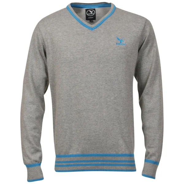 Benzini Men's Penn V-Neck Knit - Grey Marl - S - Grau meliert Bild 1
