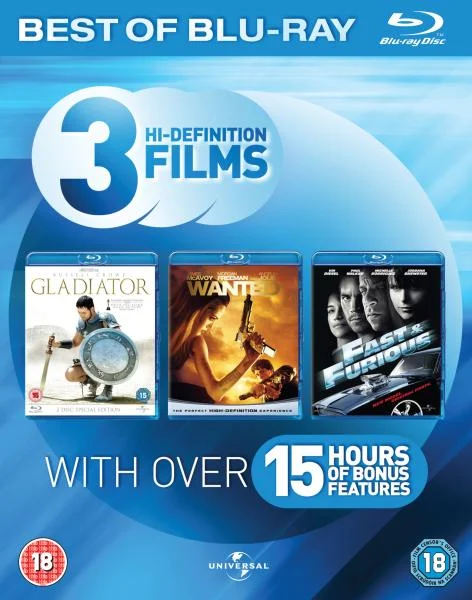 Blu-Ray Starter Pack 1 (Fast and Furious/Gladiator/Wanted) Bild 1