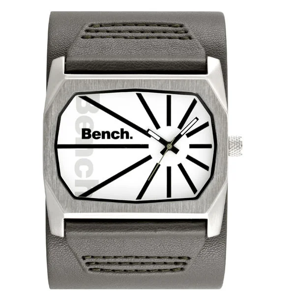 Bench Men's White Dial Thick Metallic Strap Watch Bild 1