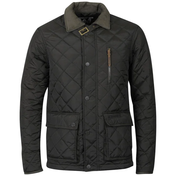 Ringspun Men's Domino Quilted Jacket - Green - S - Green Barber Bild 1