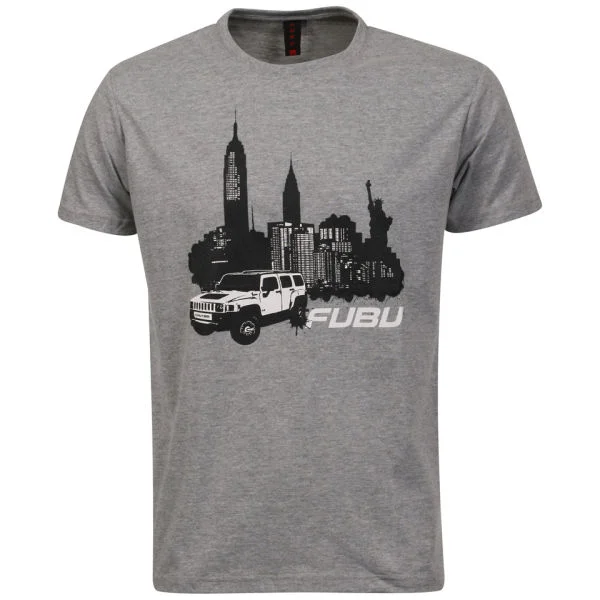 FUBU Men's NYC Graphic T-shirt - Grey - S Bild 1
