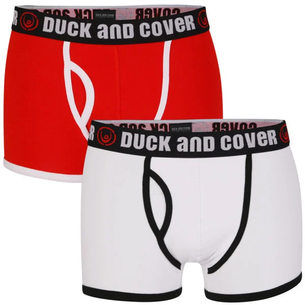 Duck and Cover Men's 2-Pack Boxer - Red/ White - S - Red/ White Bild 1