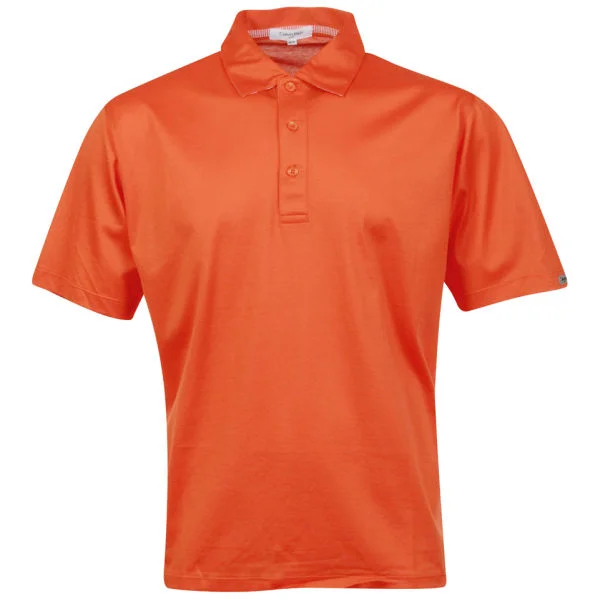 Calvin Klein Men's 3 Button Golf Polo - Orange - S - Orange Bild 1