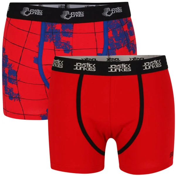 Joystick Junkies Men's Two Pack Boxers - Red Pattern / Red - S Bild 1