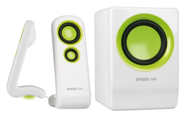 SPEEDLINK Vivente 2.1 Subwoofer Speaker System - (White/Green) Bild 1