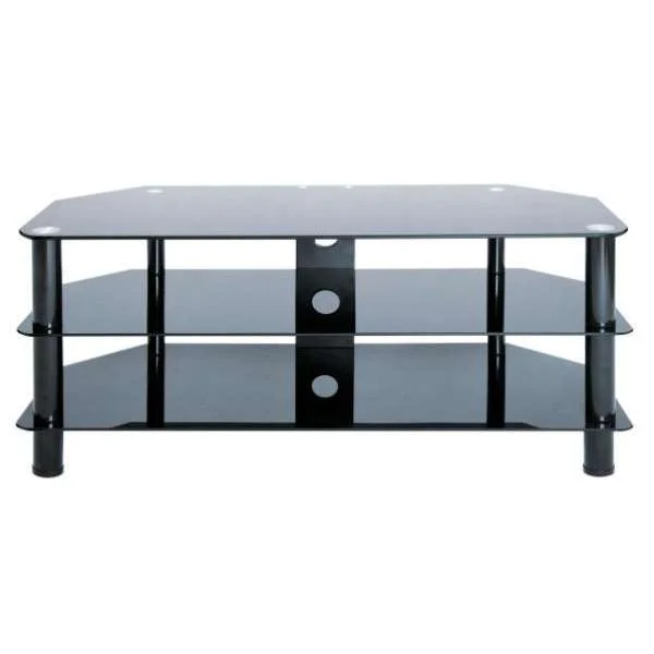 LEVV Black TV Stand for up to 50 Inch TVs Bild 1