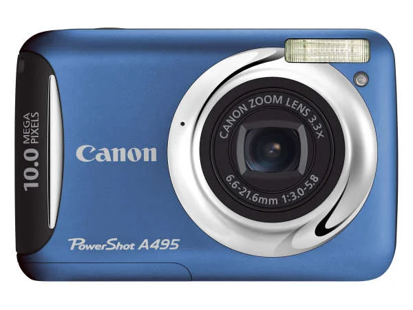 Canon PowerShot A495 10MP 3.3x Optical Zoom 2.5 Inch LCD - Blue Bild 1