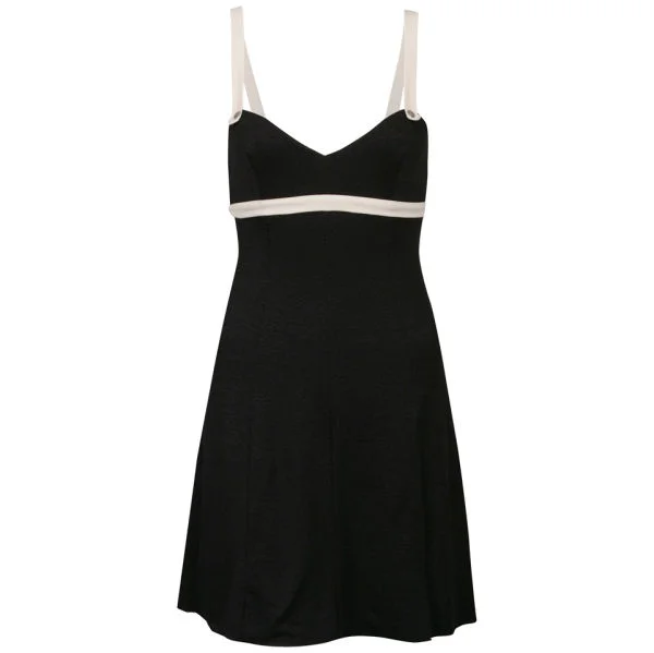 John Galliano Women's Contrast Strap Dress - Black - 10 - Schwarz Bild 1