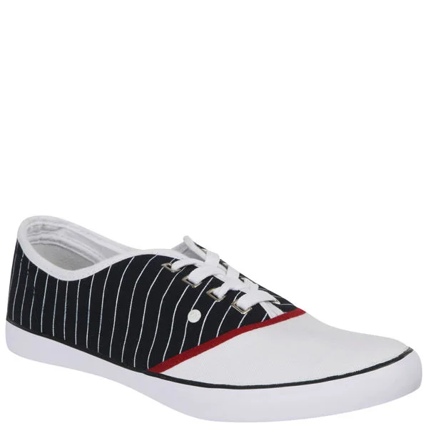 Boxfresh Men's Bobon Pumps - Navy Pin Stripe/White - 6 - Navy Pin Stripe/White Bild 1