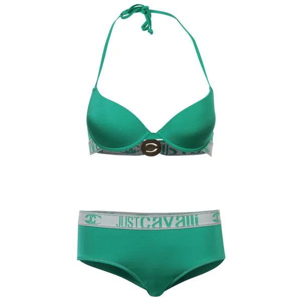 Just Cavalli Women's Logo Waistband Bikini - Aqua Green - 8 - Grün Bild 1