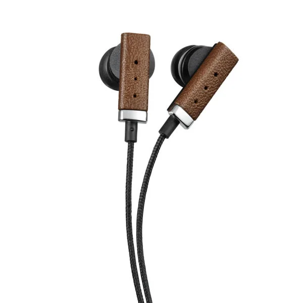 Pioneer SE-CL24-T Closed In-Ear Leather Belt Shaped Earphones - Brown Bild 1