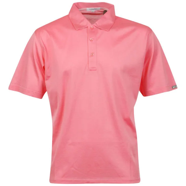 Calvin Klein Men's 3 Button Golf Polo - Pink - S - Rosa Bild 1